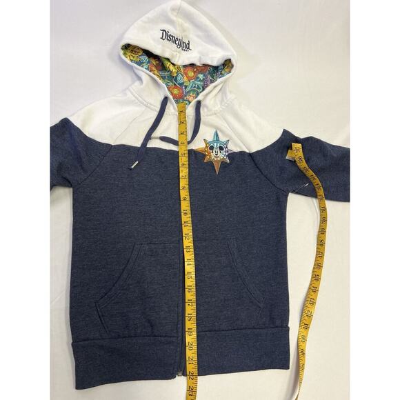 Disneyland Resort Blue Spirit Jersey Sweater Zip Up Hoodie Size XS Embroidery - Picture 11 of 16